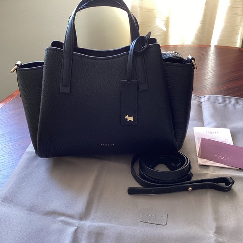 Radley black leather handbag - radley,