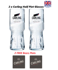 Carling half pint glasses - pint, 2019