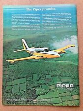1969 Aircraft Advert PIPER AIRCRAFT CORPORATION TURBO TWIN COMANCHE AIRPLANES 
