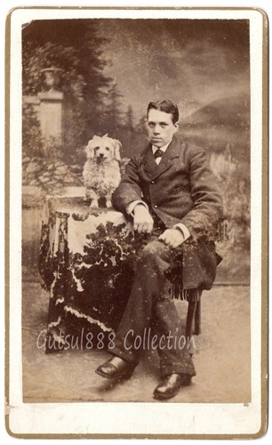 Boy and dog - and, a