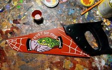 Hand Painted Saw Tattoo Removel snakes Parlour Sign Man Cave  One Of A kind