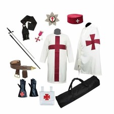 Knights Templar Full Regalia Set – Tunic, Mantle, Cap, Sword & Accessories