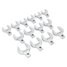 Sealey S01109 Crow's Foot Open End Spanner Set 1/2"Sq Drive 14pc