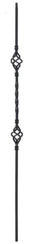 12mm square satin black - square,