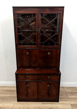 DISPLAY CABINET Beresford & Hicks Bookcase Cocktail Cabinet 2 Drawers Cupboard