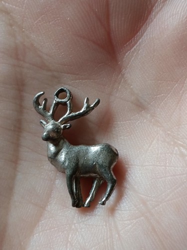 Sterling silver vintage stag - silver,