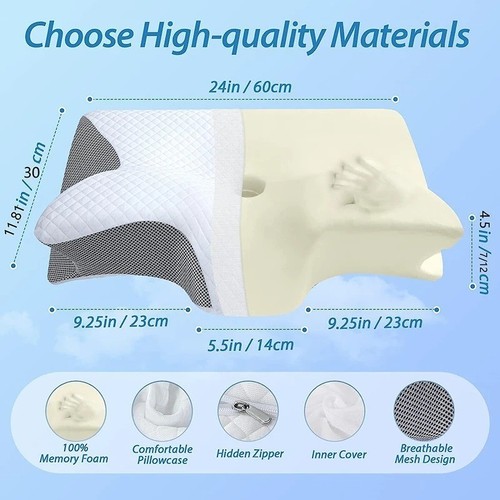 Ergonomic memory foam pillow - ergonomic,