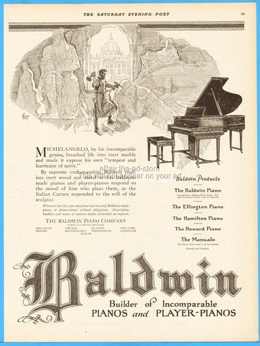1921 baldwin piano - baldwin, co
