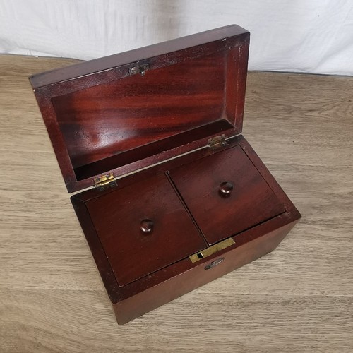 Vintage wooden tea caddy style - vintage,