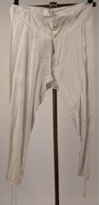 VICTORIAN 19TH C MEN’S SPORTING UNDERWEAR / PANTS W BUCKLE REAR + LEG TIES