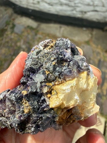 Blue john fluorite - blue,