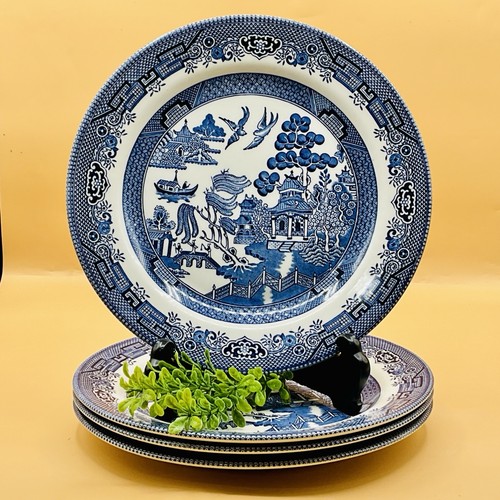 Vintage churchill blue willow - blue,