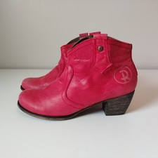 Red or Dead Womens Ankle Boots size UK 6 EUR 39 Red Cowboy Boots