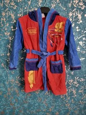 Disney Store Disney Lightening McQueen Cars Boys Bathrobe/Dressing Gown Size 5/6
