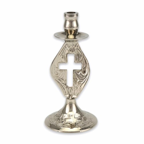 Silver cross design - silver, brass
