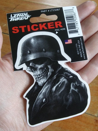 Decal outlaw biker death skull - decal,