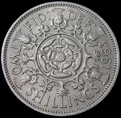 Two shillings 1963 - uk,