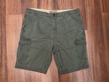 Mantaray Khaki Green Cargo Shorts Pockets Utility Combat 100% Cotton Size W 40