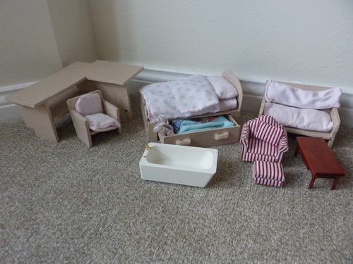Doll house furniture bundle - house,