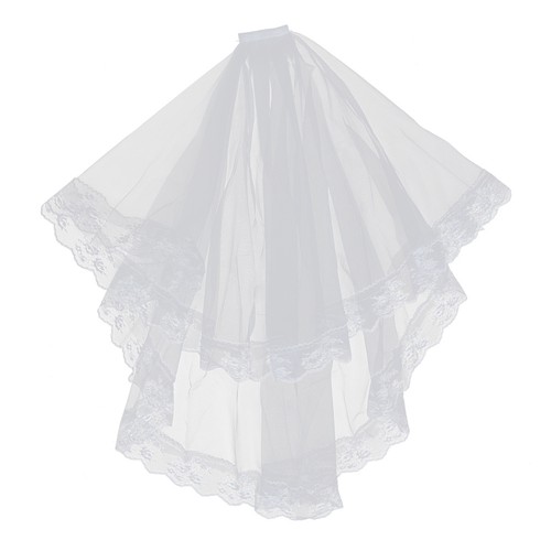 Vintage lace veil tulle - vintage,