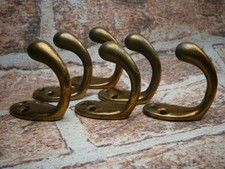 Industrial Vintage Iron Coat Door Hooks - Set of 6 Small - Reclaimed Salvaged