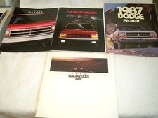  Lot of 4 Dodge Ram Pickup Truck Dakota Wagoneer Deluxe Sales Brochure Catalog! 