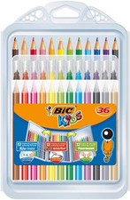 BIC Kids Colouring Set - Case of 36 Colouring Products - Variety Pack with 8 Fe