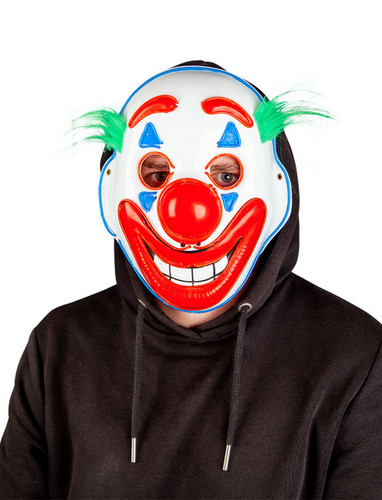 Happy face clown mask - happy,