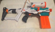 NERF N Strike Elite Modulus Tri Strike Blaster Gun With Attachments