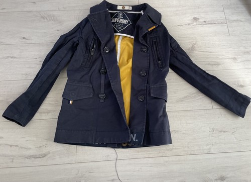 Superdry navy label pea - label, coat