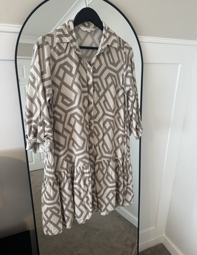 Apricot beige taupe - beige, geometric