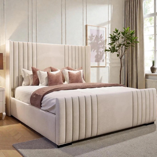 New winged panel bed - new, frame