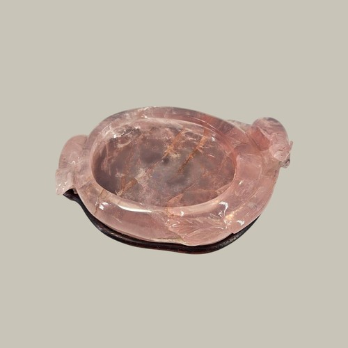 Vintage rose quartz carved - vintage,