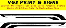 MOTORHOME/CARAVAN VINYL GRAPHICS DECALS STICKERS STRIPES CHOICE OF COLOURS #46S