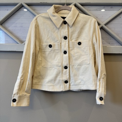 Zara off white corduroy crop - white,
