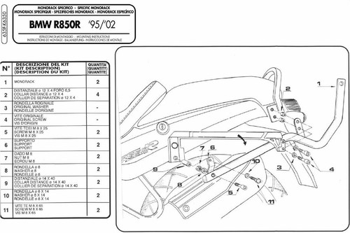 Givi attachment monolock - attachment,