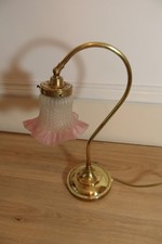 Vintage Brass Swan Neck Table Lamp