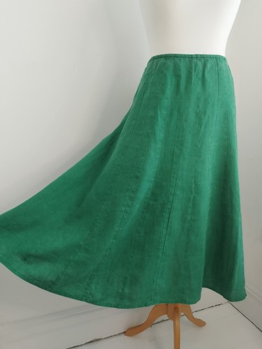 Linen skirt midi - skirt, m&s