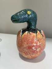 RARE Dinosaur EGG HATCHING RATTLE Artifact ceramic 