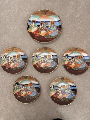 Antique hand painted plates - antique,