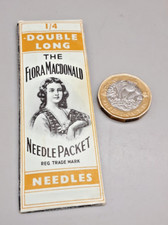 Vintage Flora Macdonald Needle Packet -Double Long 1/4  Abel Morrall's Cross Fox