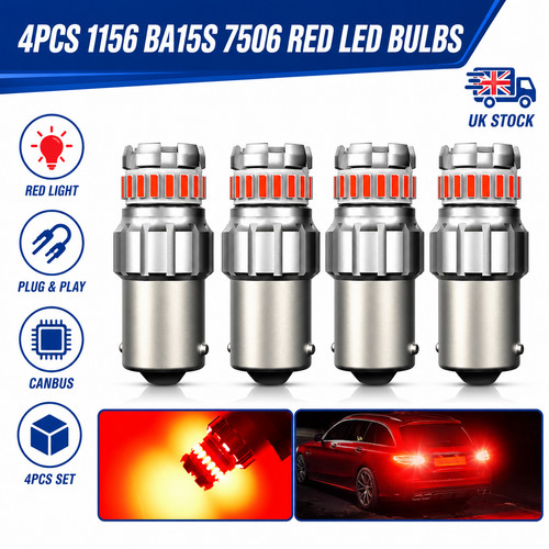 4pcs red 1156 ba15s 1141 - ba15s, led