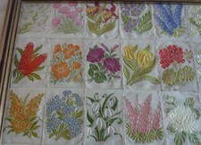 SILK FLOWERS--34 SILKS FRAMED