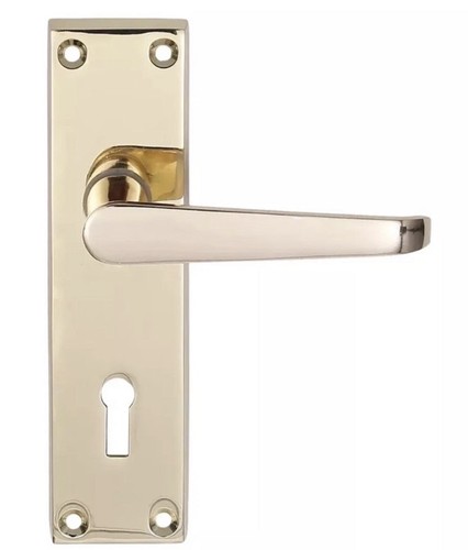 Victorian straight lock brass - straight,