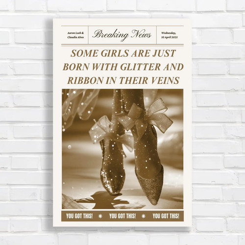 Glitter and ribbon - and, sepia