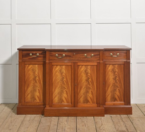 Flame mahogany breakfront - mahogany,