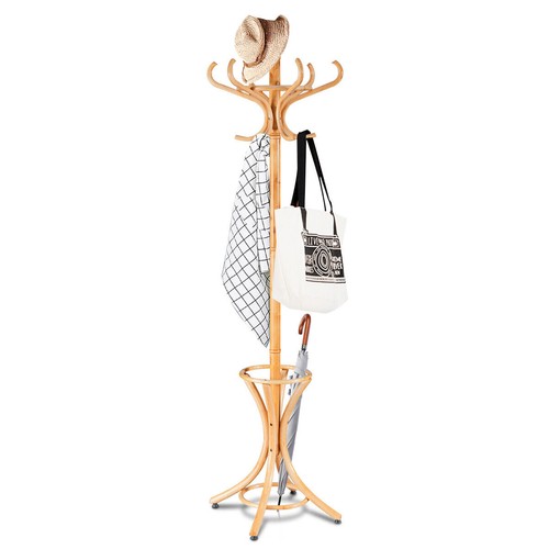 Freestanding coat rack wooden - freestanding,