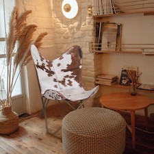 Cowhide butterfly lounge chair - cowhide,