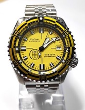 SKX007 BumbleBee Yellow Rally Bezel  Seiko NH35 Men's Modded Custom Divers Watch