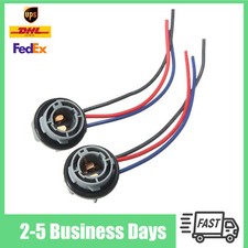 Pair 1157 2357 Replacement Plug Sockets Extened Wiring Harness Tail Brake Lights